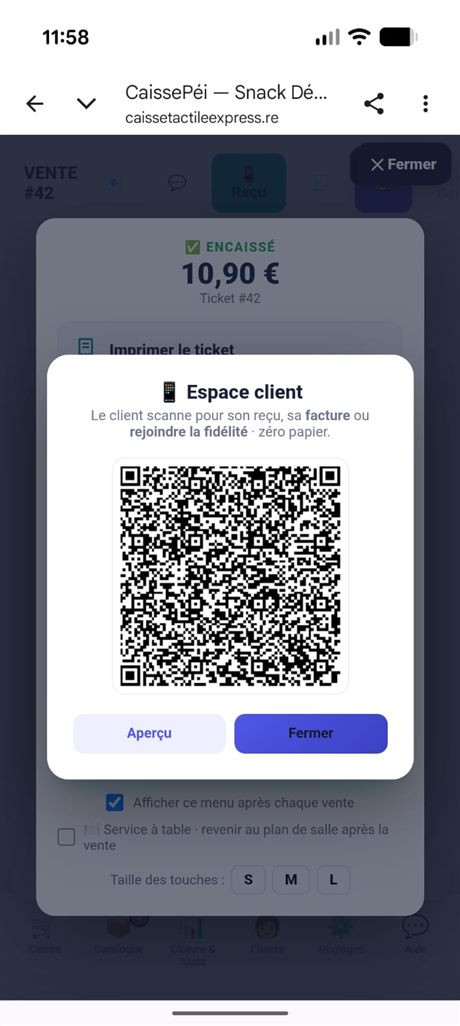 CaissePéi Mobilité 4 CaissePéi Mobilité · Le ticket en QR · zéro papier