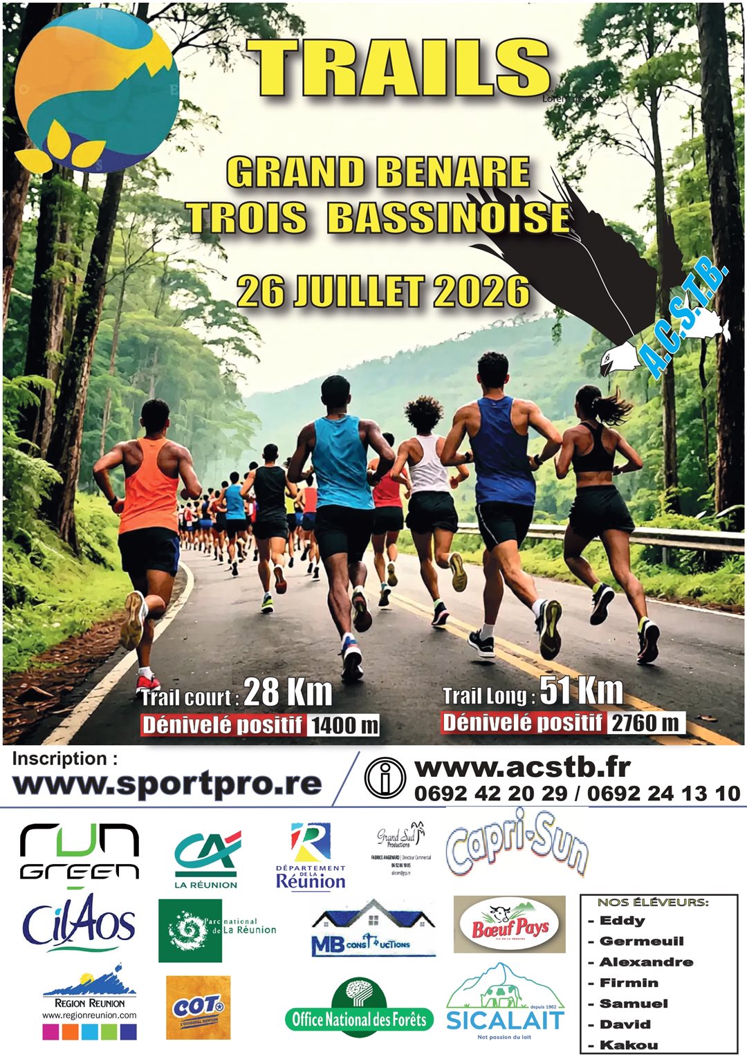 Affiche Trail de Trois-Bassins 2026