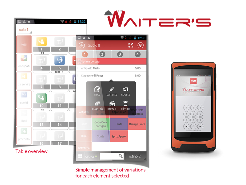 Waiter's app commande RCH