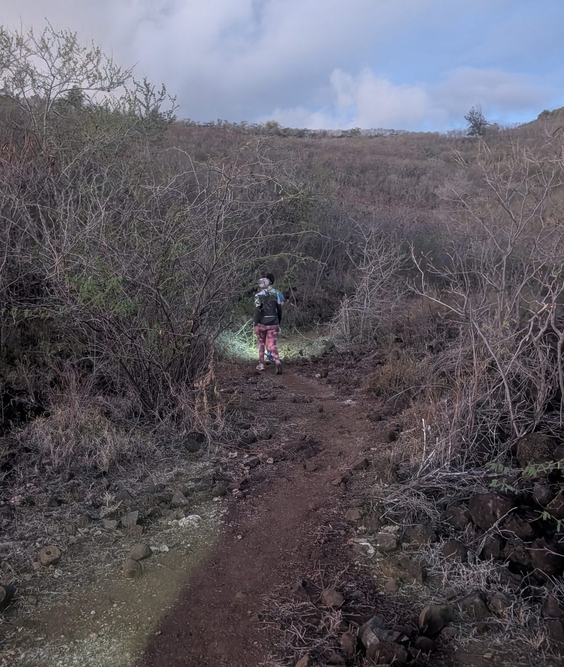 Coureur sur un sentier de trail à La Réunion
